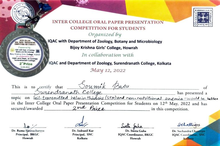 Students Certificate, Oral Paper Presentation Competition ...